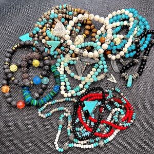 Lot of Craft & Wear Stretch Bracelets • 28 Total